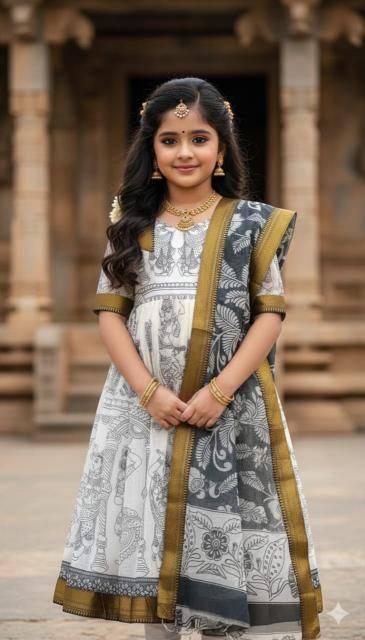 NEW LAUNCING KIDS GOWN chanderi Cheap kids wear wholesale